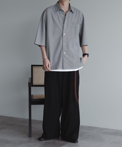 「epnok」 半袖シャツ LARGE ブルー メンズ_画像7