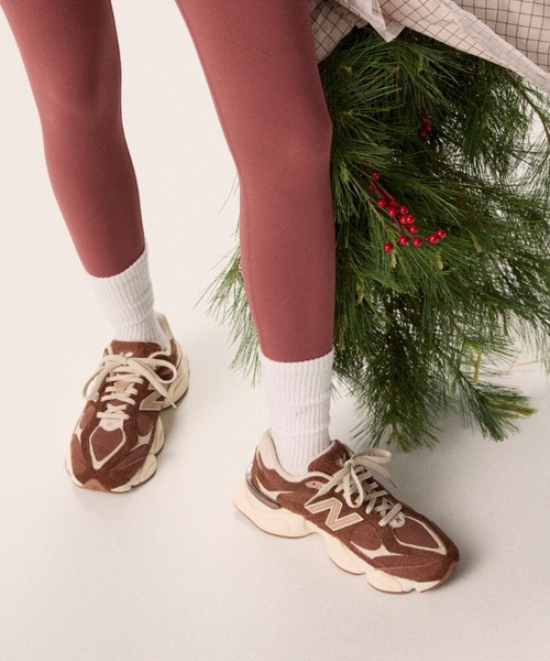 「New Balance」 ローカットスニーカー 25.0cm ブラウン レディースの画像