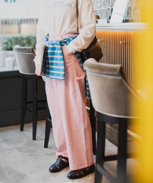 「BONLECILL」 チノパンツ L ベージュ レディース_画像5