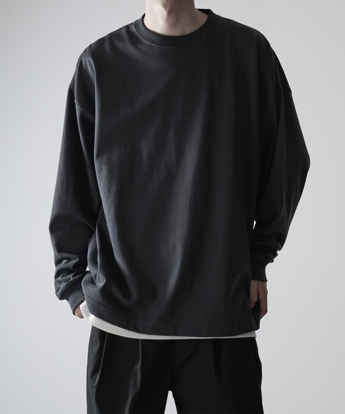 「RUUBON」 長袖Tシャツ M ホワイト×ブラック メンズ_画像4