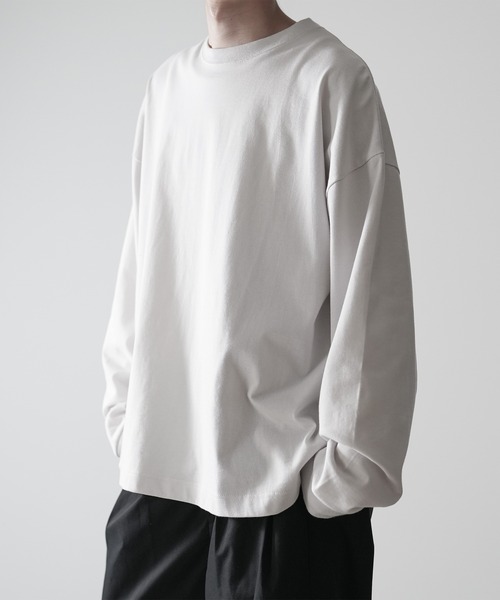 「RUUBON」 長袖Tシャツ M ホワイト×ブラック メンズ_画像6