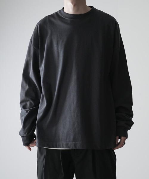 「RUUBON」 長袖Tシャツ M ホワイト×ブラック メンズ_画像7