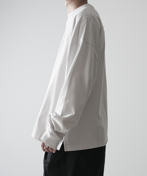 「RUUBON」 長袖Tシャツ M ホワイト×ブラック メンズ_画像9