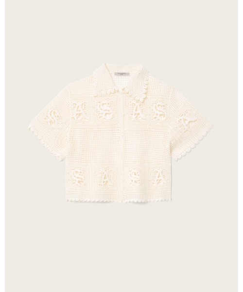 ALLSAINTS（オールセインツ） ポロシャツ ポロ KYRA CROCHET CROPPED
