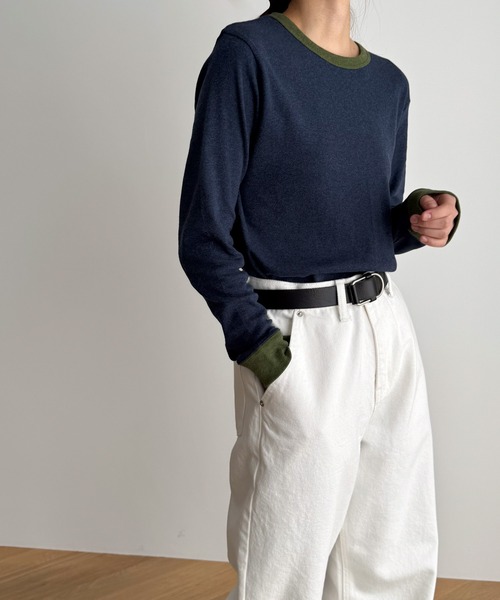 「CANAL JEAN」 「harmonie」長袖カットソー ONE SIZE ナチュラル レディース_画像2