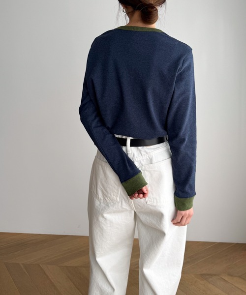 「CANAL JEAN」 「harmonie」長袖カットソー ONE SIZE ナチュラル レディース_画像3