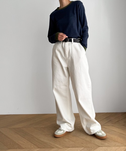 「CANAL JEAN」 「harmonie」長袖カットソー ONE SIZE ナチュラル レディース_画像4