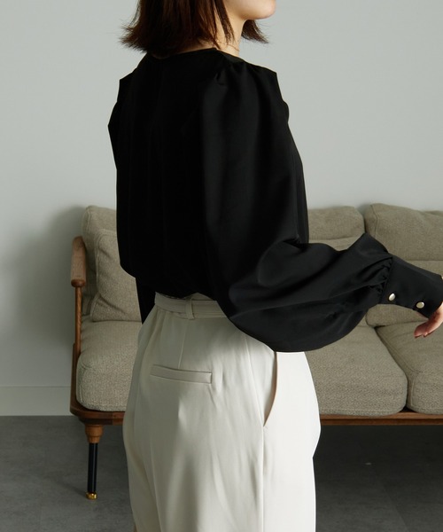 「RANAN」 長袖ブラウス M ブルー レディース_画像7