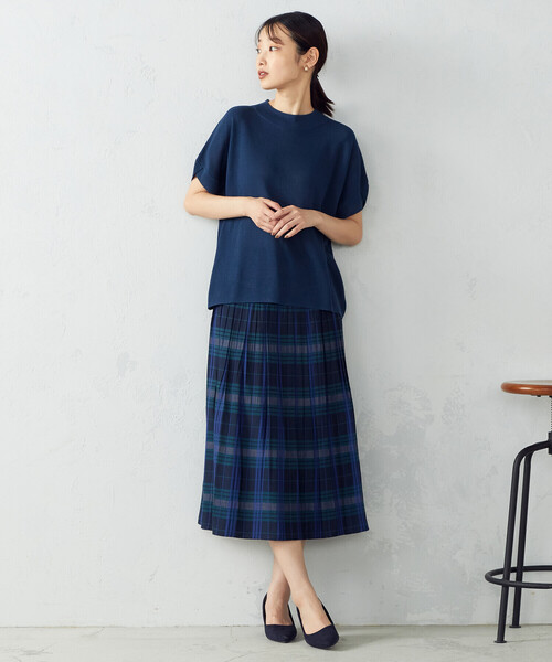 「Comme ca Mature」 スカート FREE ネイビー レディース_画像5
