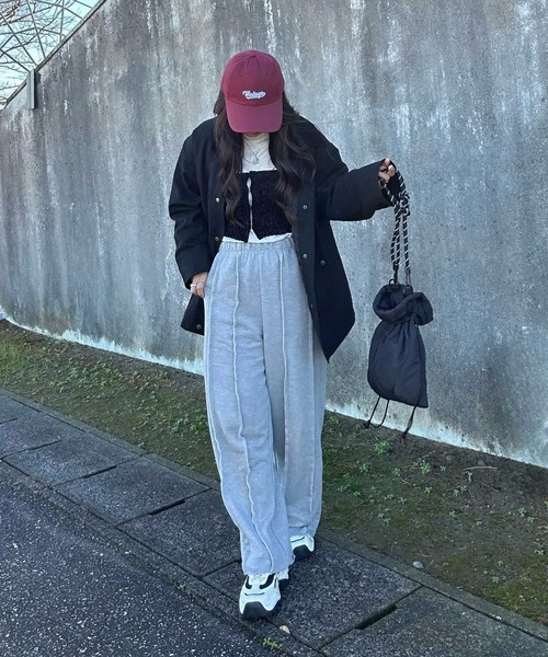 「GeeRA」 スウェットパンツ X-LARGE 杢グレー レディース_画像9