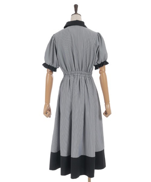 axes femme（アクシーズ ファム） ワンピース 半袖 ストライプ切替