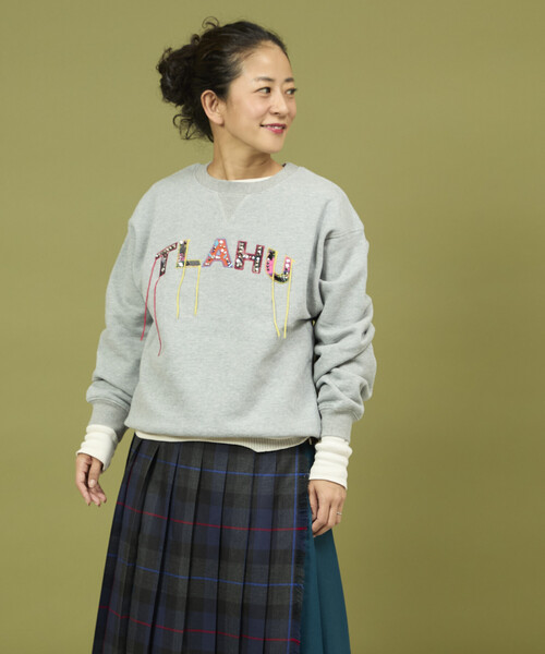 「Freada」 スウェットカットソー ONE SIZE グレー レディース_画像2