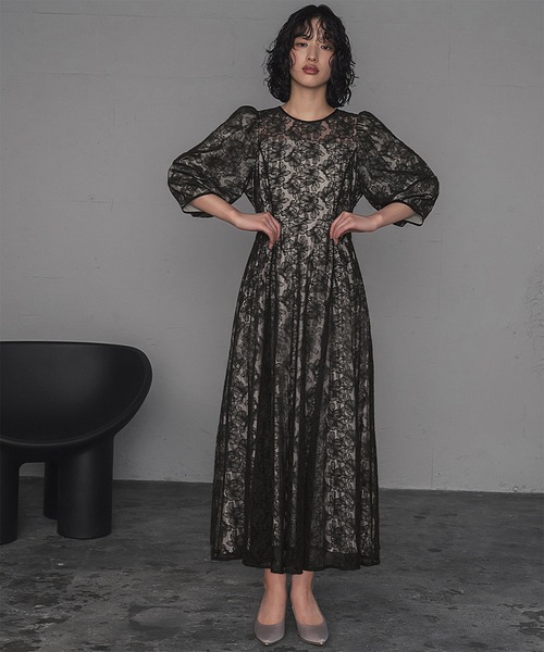 「GIRL」 半袖ワンピース M ネイビー レディース_画像6