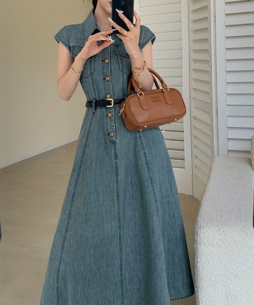 FAVORITO ワンピース ノースリーブデニムワンピース : ZOZOTOWN Yahoo