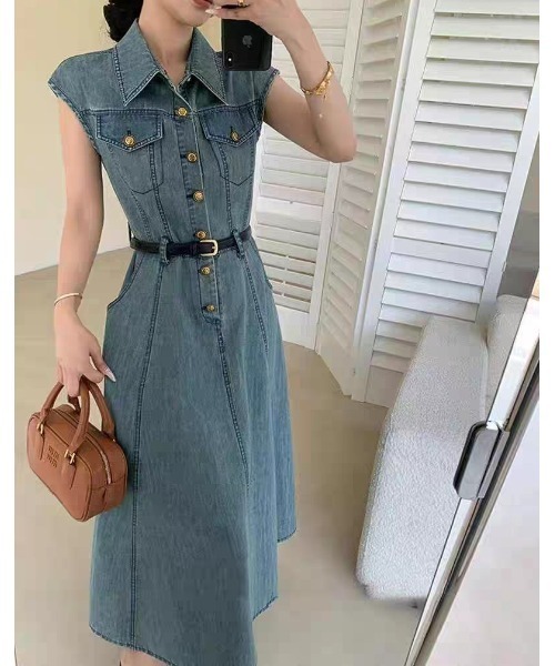 FAVORITO ワンピース ノースリーブデニムワンピース : ZOZOTOWN Yahoo