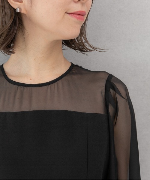 「PREFERIR」 長袖ワンピース LARGE ブラック レディース_画像9