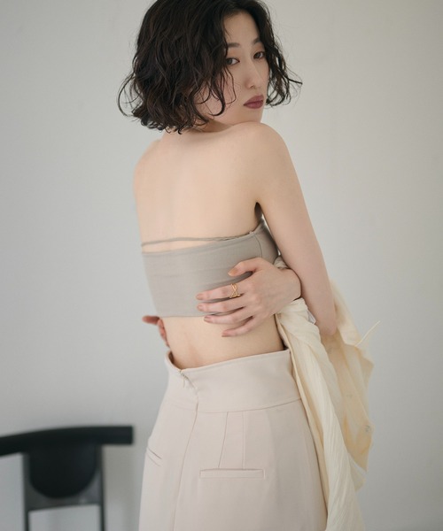 チューブトップ ベアトップ cup in flat bandeau /カップインフラット