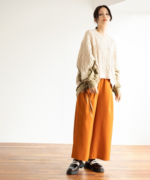 「OSMOSIS」 イージーパンツ ONE SIZE ブルー レディース_画像9