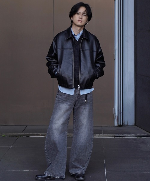 「WYM LIDNM」 デニムパンツ X-SMALL ライトインディゴブルー メンズ_画像4