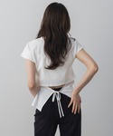 tシャツ 半袖 フリルスリーブデザインTシャツ...の詳細画像3