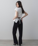 tシャツ 半袖 フリルスリーブデザインTシャツ...の詳細画像4