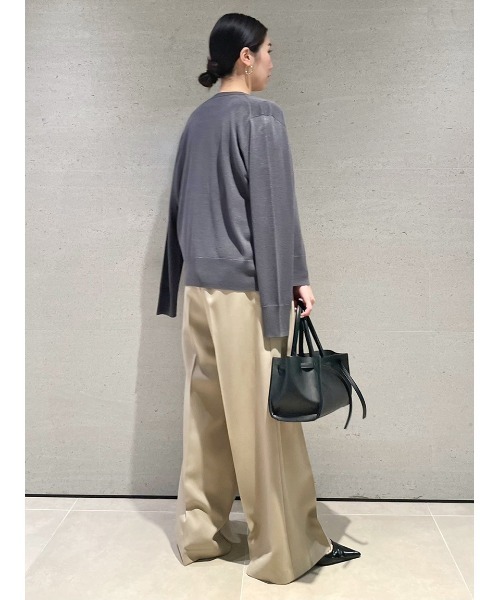 「Mila Owen」 ニットカーディガン 0 グレー レディース_画像4