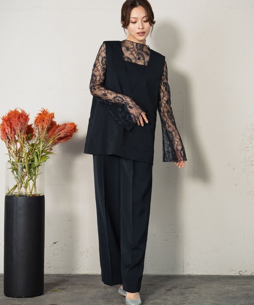 【新品タグ付】GIRL ドレス　セットアップ　チャコールグレー　S GIRL DRESS FOR NOW 「GIRL」 セットアップ 2L チャコールグレー