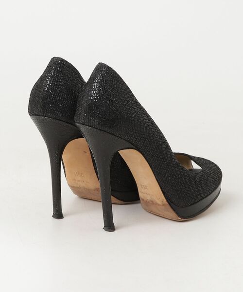 JIMMY CHOO ミュール 37 ブラック・マルチカラー JIMMY CHOO（ジミーチュウ） ミュール 35.5 ブラック レディース