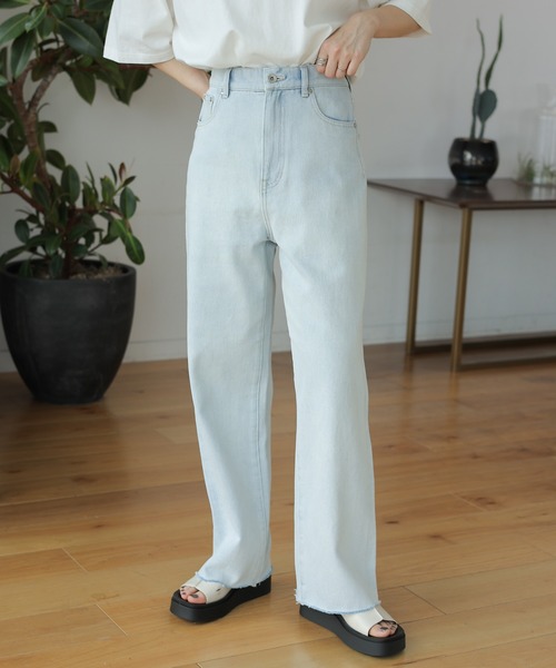 「LEPSIM」 デニムパンツ MEDIUM ライトブルー レディース_画像2