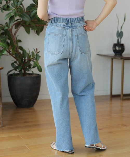 「LEPSIM」 デニムパンツ MEDIUM ライトブルー レディース_画像3