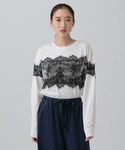tシャツ ロゴレースデザインLS 106480...の詳細画像1