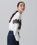 tシャツ ロゴレースデザインLS 106480...の詳細画像2