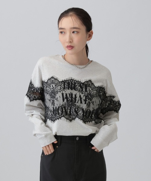 LEPSIM（レプシィム） tシャツ ロゴレースデザインLS 1064802