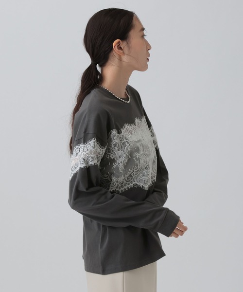 LEPSIM（レプシィム） tシャツ ロゴレースデザインLS 1064802
