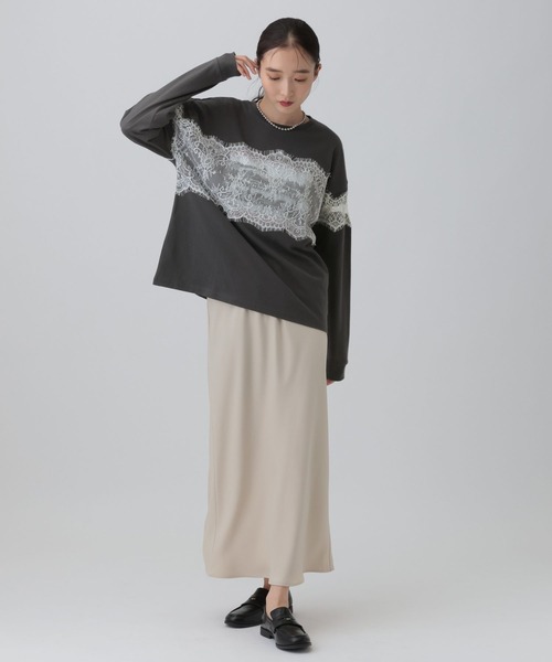 LEPSIM（レプシィム） tシャツ ロゴレースデザインLS 1064802
