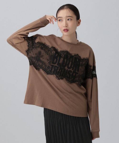 LEPSIM（レプシィム） tシャツ ロゴレースデザインLS 1064802