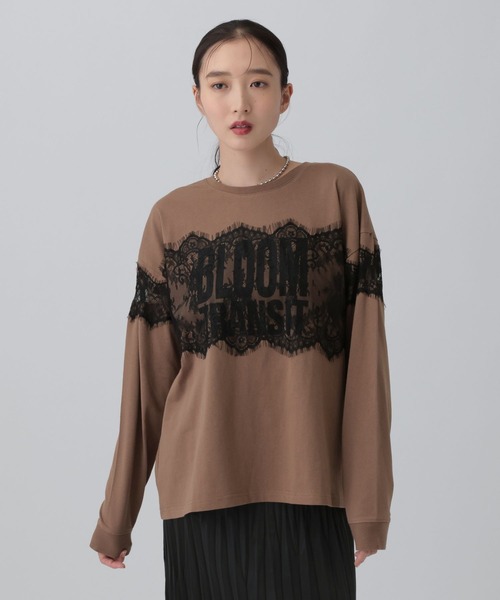LEPSIM（レプシィム） tシャツ ロゴレースデザインLS 1064802