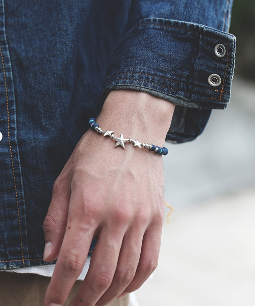 SunKu（サンク） ブレスレット STAR BEADS BRACELET-IDG メンズ