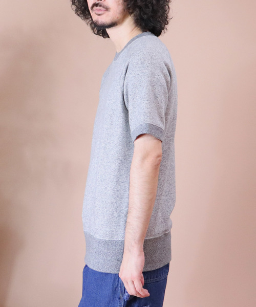 Healthknit ヘルスニット　60〜70s染み込みプリント　半袖スウェット 60s vintage healthknit brown 'SLAVE'print sweat 60年代