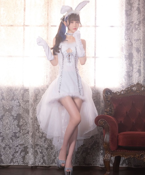 【メイプル製ウィッグ・パニエ付き】ぴたテン 早紗 コスプレ ひざ丈フリル×シースルー4段パニエスカート ハロウィンコスプレ
