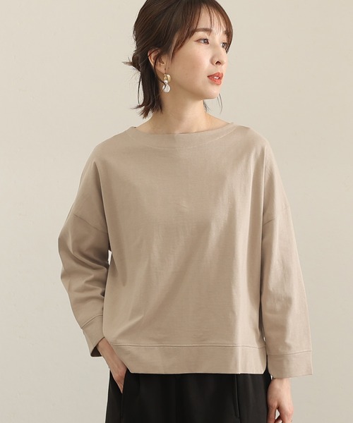 ElegChic tシャツ 2wayフロントドロップショルダーカットソー 長袖