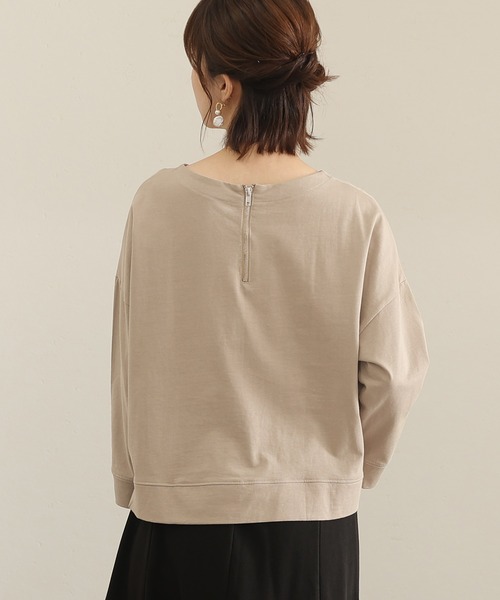 ElegChic tシャツ 2wayフロントドロップショルダーカットソー 長袖
