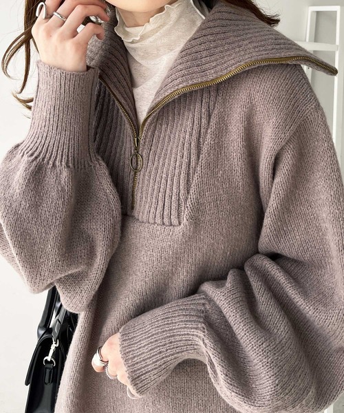 美品✨DIESEL GR-Uniforma ハーフジップ ニット イタリア製 デッドストック ハーフジップ ニット セーター ライトブルー