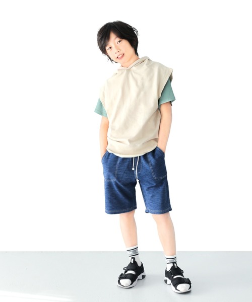 L.COPECK（エルコペック） パンツ インディゴ天竺ショート キッズ 子供