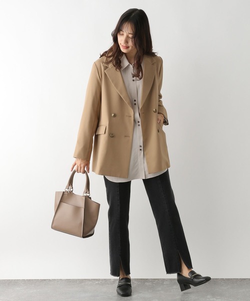 GLOBAL WORK シャツ ブラウス イージーケアオーバーシャツ