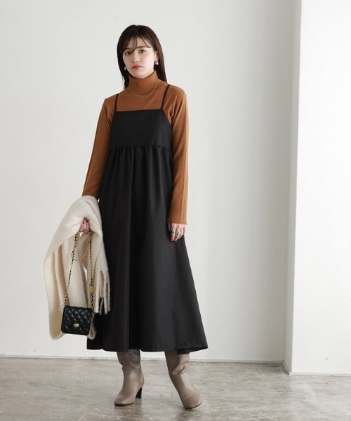 Pierrot（ピエロ） ワンピース ギャザーキャミワンピース : ZOZOTOWN