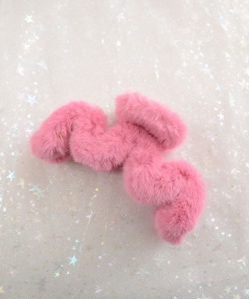 VIBGYOR Women ヘアクリップ 「float」もこもこ フェイクファー