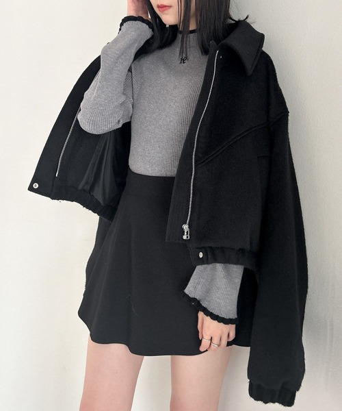 Heather（ヘザー） ジャケット ブルゾン シャギーショートブルゾン 