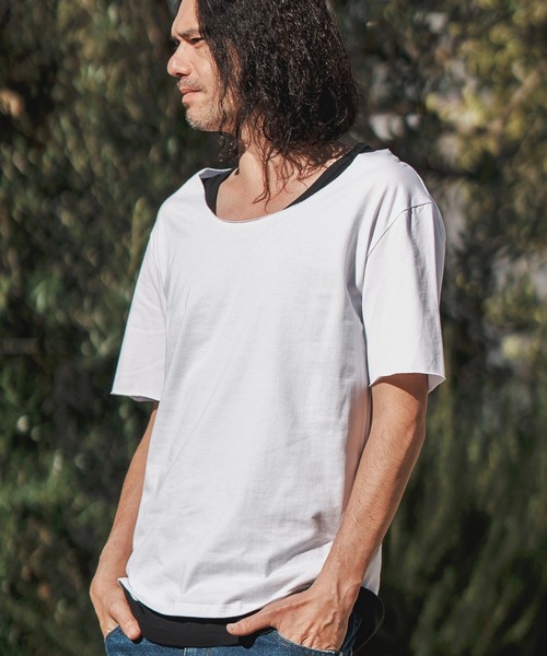 CAMBIO（カンビオ） tシャツ mt8768-Uネックカットオフカットソー