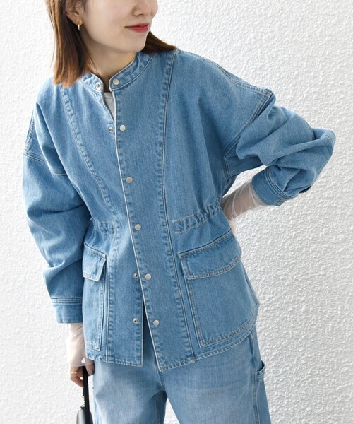 SHIPS any デニムジャケット gジャン any: デニム ワーク ジャケット